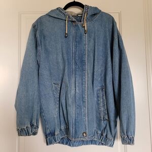 Vintage 90's Oversized Blue Autumn Denim Jacket Back To School